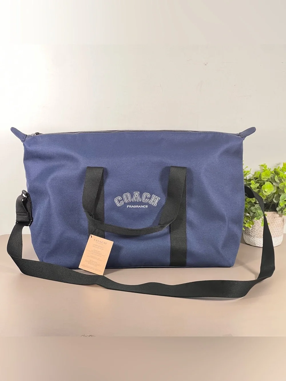 COACH Navy Blue fragrance Travel Gym duffel bag